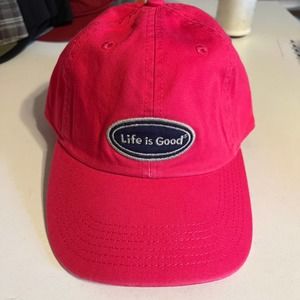 Life is Good PINK Chill Cap Oval Logo Navy New
